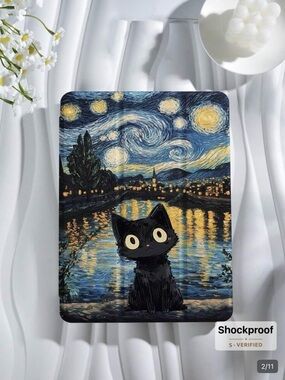 Starry Night Cat Tablet IPad Case for IPad Pro 11 M4